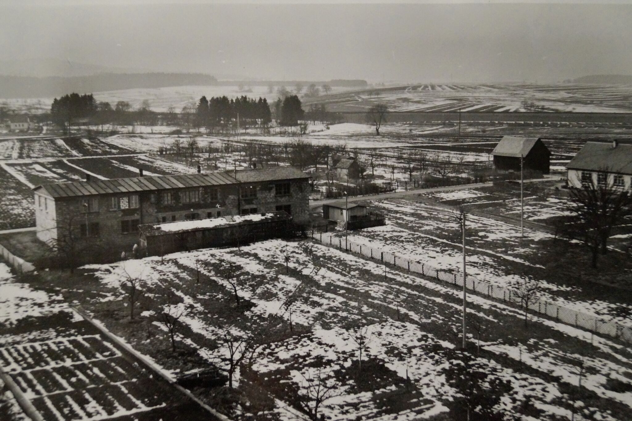 One of the prison barracks in Spaichingen after the war (KZ Gedenken Spaichingen)